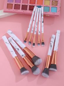 10支装大理石纹化妆刷套装，化妆刷套装，化妆刷组合，化妆刷套装，全套化妆工具，化妆刷套装，全套化妆工具，化妆刷组合，化妆刷套装，化妆礼盒套装 - 彩色 - 查看 3