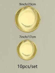 10入組素色一次性盤子