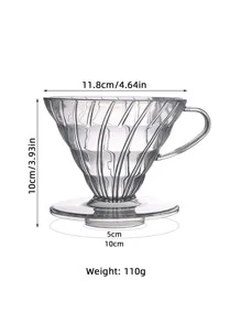 1 件塑料咖啡过滤杯返校 - 白色 - 查看 3