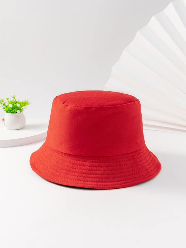 Solid Reversible Bucket Hat SHEIN USA