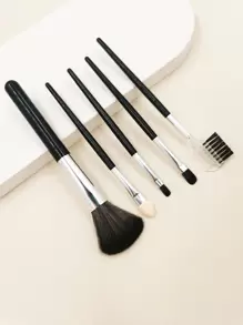 Bộ cọ trang điểm cầm tay 5 món gồm cọ má hồng, cọ phấn mắt và bộ cọ kết hợp giá cả phải chăng. Dụng cụ làm đẹp, cọ trang điểm/cọ mỹ phẩm, bộ cọ, bộ trang điểm, bộ cọ trang điểm hoàn chỉnh, bộ cọ trang điểm, bộ trang điểm đầy đủ, bộ cọ, bộ cọ trang điểm, bộ quà tặng trang điểm, bộ sản phẩm, quà tặng, cọ trang điểm chuyên nghiệp, bộ trang điểm hoàn chỉnh. - màu đen - Xem 1