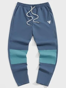 GENTILAND Quần Nam Dây kéo Túi Khối Màu Hình học Giải trí - Màu xanh bụi bặm - Xem 1