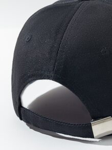 1pc women Life Letter Graphic Baseball Cap - Black - View 4