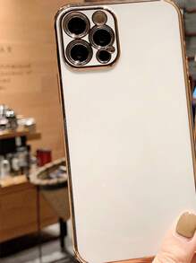 Iphone 16 电镀手机壳兼容 iPhone 15/15Pro/15Plus/15Promax - 杏色 - 查看 3