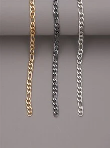 Fashionable and Popular 3pcs Men Minimalist Chain Bracelet for Jewelry Gift and for a Stylish Look - Multicolor - View 4