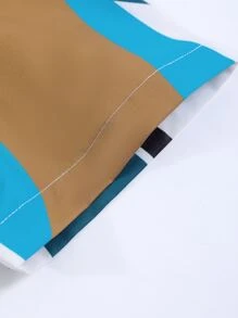 Manfinity Homme Bộ hai mảnh Nam Nút phía trước Khối Màu Sọc Giải trí - Nhiều màu - Xem 3