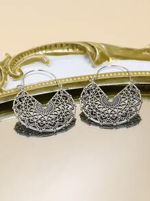 TopHanqi 4 Paar Ohrringe mit Cut Out Blumen- und geometrischem Design, perfekt als Geschenk zu Valentinstag, Muttertag, für Mutter