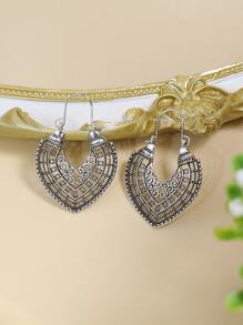 TopHanqi 4 Paar Ohrringe mit Cut Out Blumen- und geometrischem Design, perfekt als Geschenk zu Valentinstag, Muttertag, für Mutter