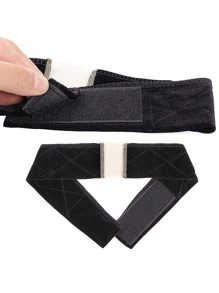 Hook-and-loop Fastener Wig Headband - Black - View 4