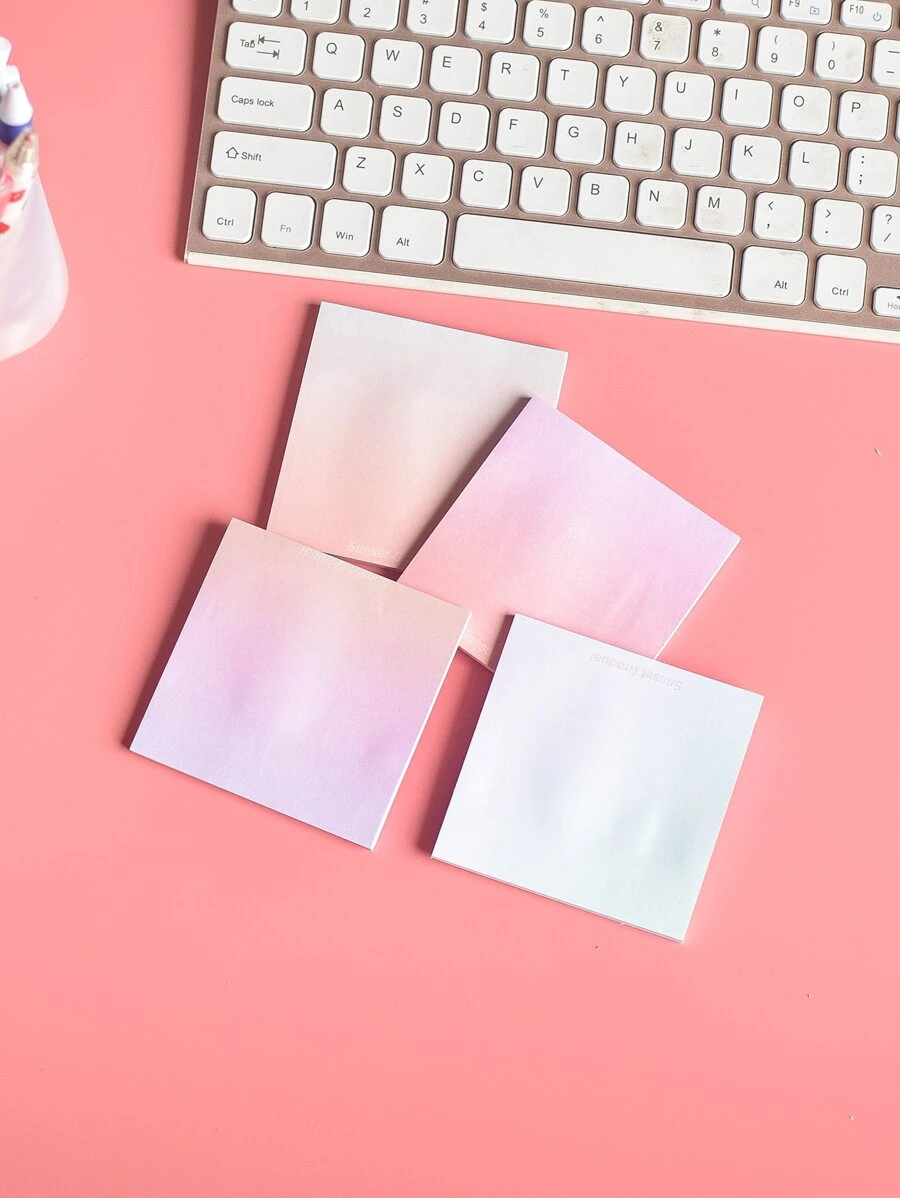 MOKA 1pc Gradient Color Random Sticky Note - Multicolor - View 1