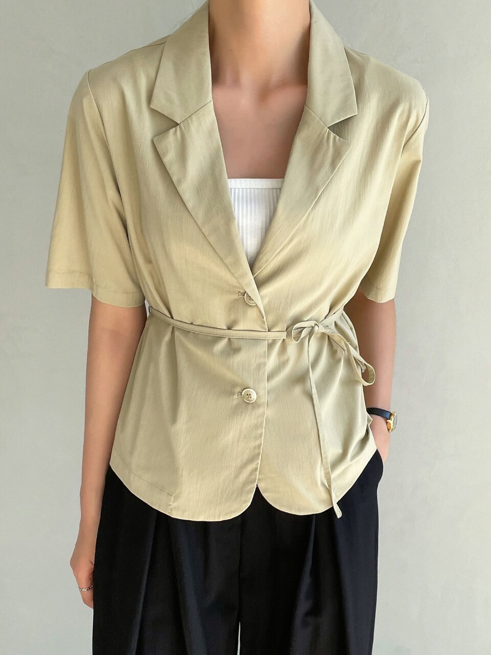 Lapel Collar Button Front Shirt