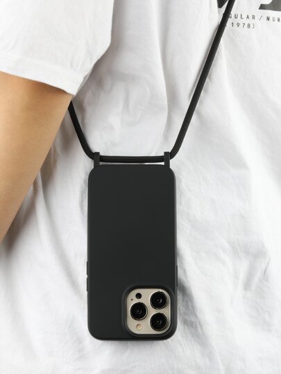 Custodia a tracolla per telefono a forma di mela con ciondolo, custodia a tracolla semplice con cordino, compatibile con 11, 13, 14 Pro Max, impermeabile, antiurto, anti-caduta, resistente ai graffi