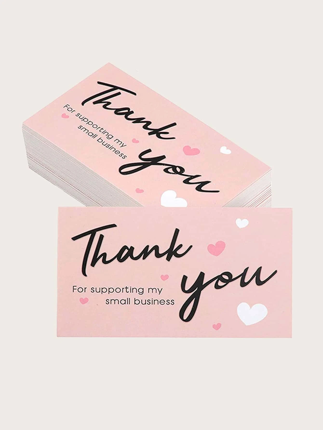 50pcs Slogan Graphic Thank You Card | SHEIN USA
