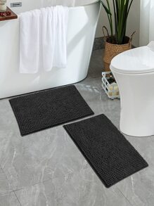 1pc Anti-slip Bath Rug - Black - View 5