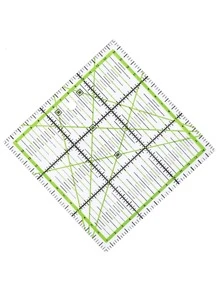 1pc Square Sewing Measuring Tool, Ruler, Sewing Accessory - Multicolor - View 1