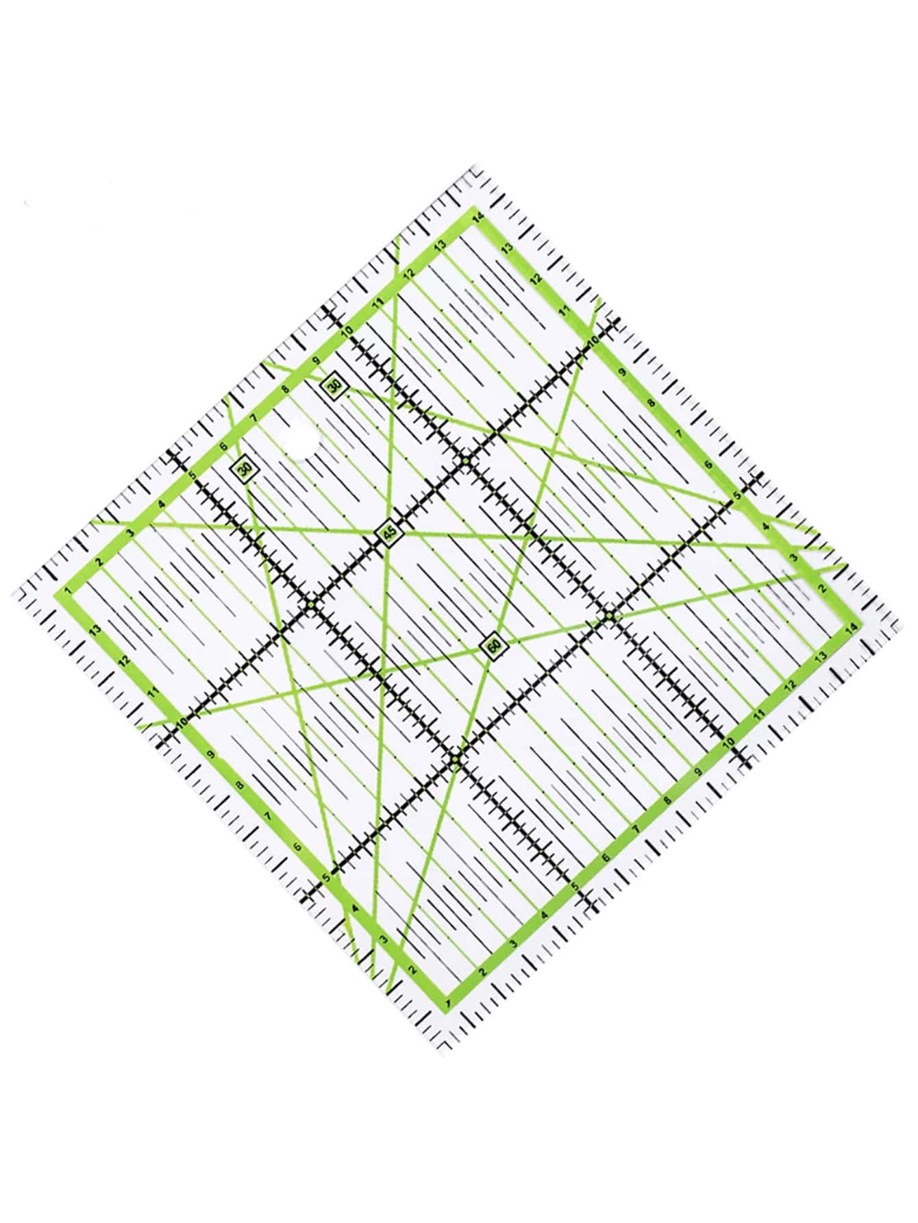 1pc Square Sewing Measuring Tool, Ruler, Sewing Accessory - Multicolor - View 1