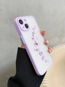 防震花卉图案夏季雏菊紫色软壳全包覆式时尚手机壳，适用于 11/12/13/14/15/16 Pro Max，防水防摔防刮，春季生日礼物 - 彩色 - 查看 5