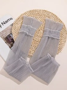 Nơ tay áo xếp li - Xám - Xem 3