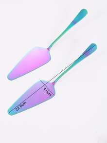 Pala para pasteles de acero inoxidable de 1 pieza, herramienta para hornear con borde dentado en crema para pasteles, utensilio de cocina - Multicolor - Ver 3