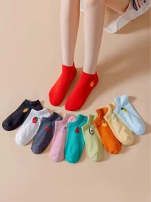10 cặp hình trái cây Tất mắt cá chân - Nhiều màu - Xem 3