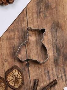 1pc Bear Shaped Cookie Cutter - Silver - View 1
