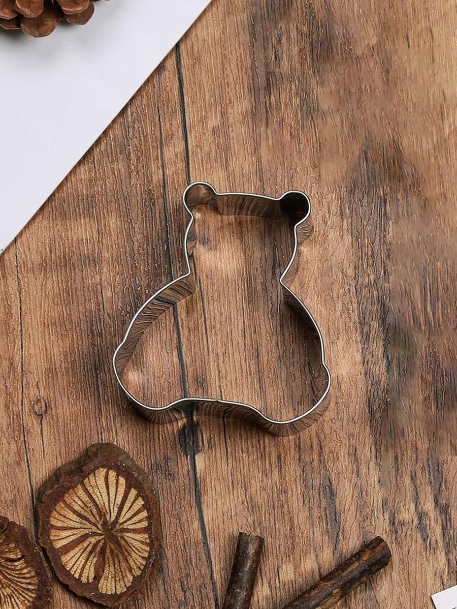 1pc Bear Shaped Cookie Cutter - Silver - View 1