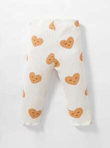 Bebé Pantalones con estampado de corazón - Albaricoque - Ver 1