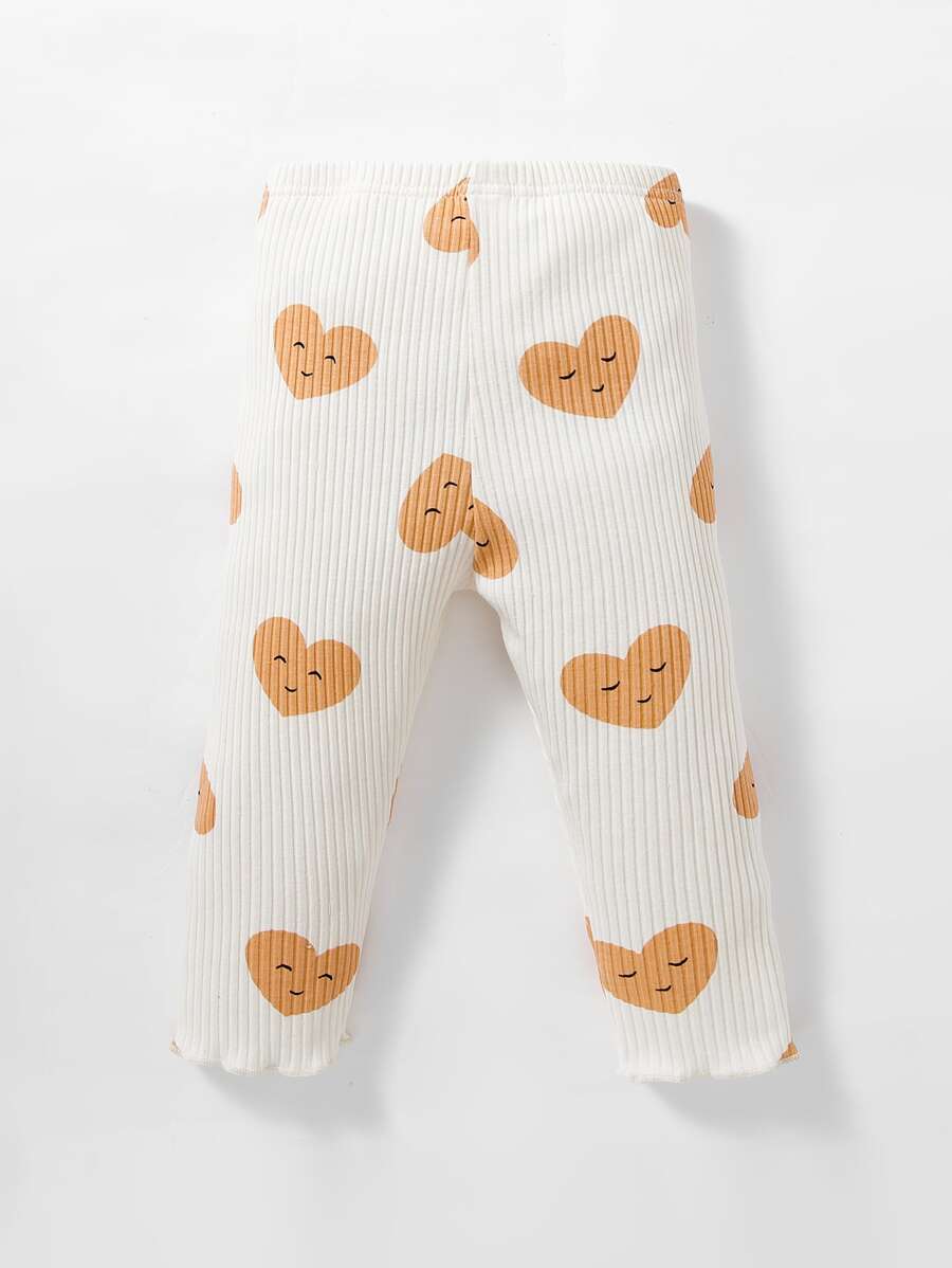 Bebé Pantalones con estampado de corazón - Albaricoque - Ver 1