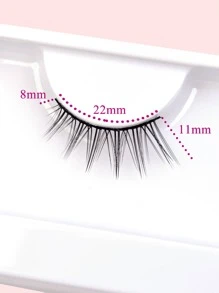 Homaylash Hàng Mi Giả 1 Giả Chồn Hàng Mi Đuôi Thon Dài Lông Mi Giả Tặng Cho Nữ & Bé Gái - màu đen - Xem 4