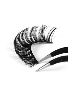 10對/套5-14mm自然小俄語濃密卷翹可愛假睫毛 - 黑色 - 查看 4