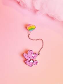 SHEIN X Care Bears 3 件装锌合金可爱熊图案胸针 - 彩色 - 查看 6