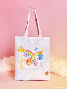 SHEIN X Care Bears 卡通熊圖案單肩托特包 - 彩色 - 查看 2