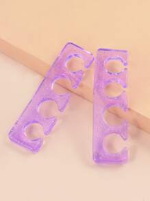 klimonla 2pcs Silicone Finger Splitter - Purple - View 1