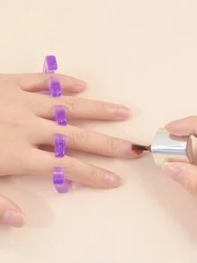 klimonla 2pcs Silicone Finger Splitter - Purple - View 2