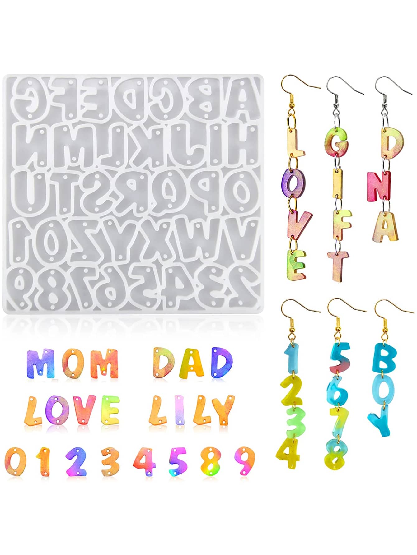 1pc Number Design DIY Silicone Mold