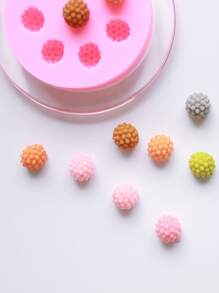 1pc Reusable DIY Silicone Mold,Creative Pink Raspberry Shaped Washable Silicone Mold For DIY Lovers - Pink - View 5