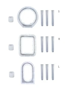 5pcs/Set Hydroponic Container Design DIY Silicone Mold, Simple White Geometric Shaped Silicone Mold For DIY - White - View 2