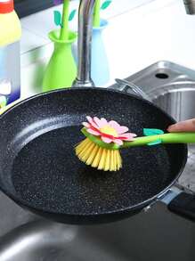 1pc Random Cleaning Brush & 1pc Base,Kitchen,Bathroom,Home,Household Suppliers - Multicolor - View 2