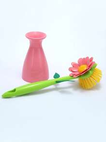 1pc Random Cleaning Brush & 1pc Base,Kitchen,Bathroom,Home,Household Suppliers - Multicolor - View 4