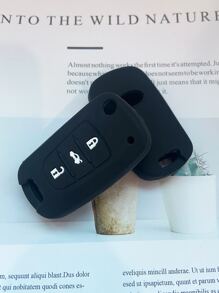 1入組車鑰匙殼兼容現代索納塔起亞 K2,鑰匙表袋用鏈條或絲帶連接到馬甲懷錶套 - 黑色 - 查看 2