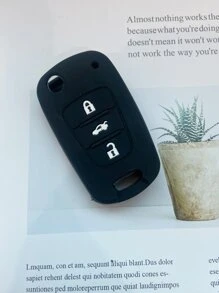 1入組車鑰匙殼兼容現代索納塔起亞 K2,鑰匙表袋用鏈條或絲帶連接到馬甲懷錶套 - 黑色 - 查看 5