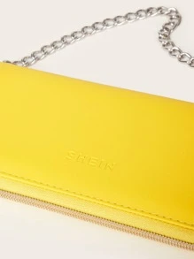SHEIN Bolso satchel de cadena sólida - Amarillo - Ver 6