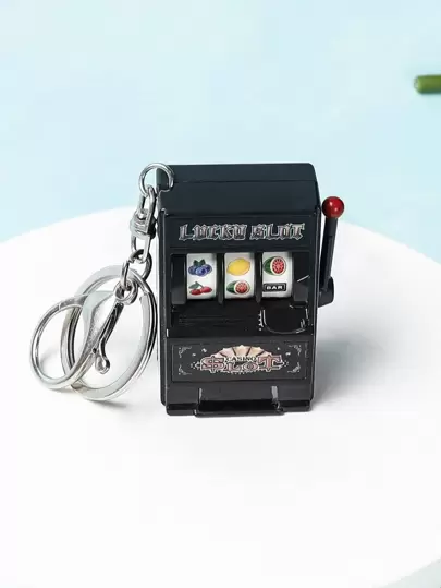 1pc Cute Mini Slot Machine Keychain For Gifts, Wallets, School Bags, Backpacks, And Satchels Casual Car Accessories Bag Charm Goth Y2k