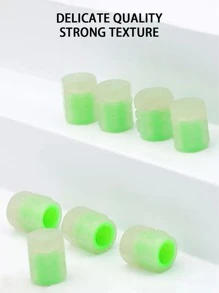 4入組發光發亮汽車輪胎氣門嘴蓋 - 綠色 - 查看 3