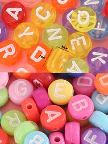 1入組套愛心和字母圖案DIY釘珠 - 彩色 - 查看 3