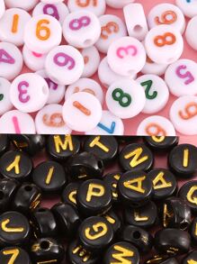 1入組套愛心和字母圖案DIY釘珠 - 彩色 - 查看 6