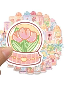 50 cái DIY Flower Sticker - Nhiều màu - Xem 2