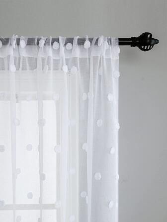 Dot tuftad enkelpanel skir gardin