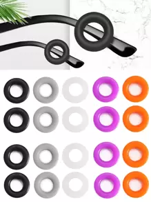 10 件防滑眼镜框耳钩，耳后隐形固定防摔硅胶眼镜腿和脚套，户外、运动防滑防摔耳钩，非常适合眼镜、太阳镜和老花镜 - 彩色 - 查看 1