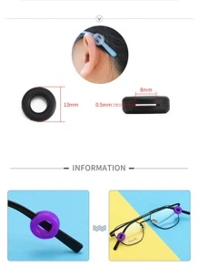 10 件防滑眼镜框耳钩，耳后隐形固定防摔硅胶眼镜腿和脚套，户外、运动防滑防摔耳钩，非常适合眼镜、太阳镜和老花镜 - 彩色 - 查看 8